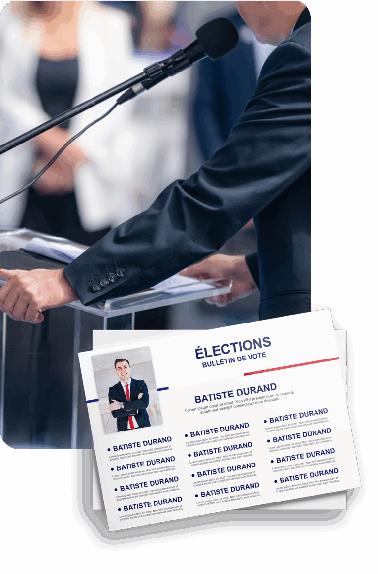 Impression bulletin de vote - campagne électorale - municipales 2026