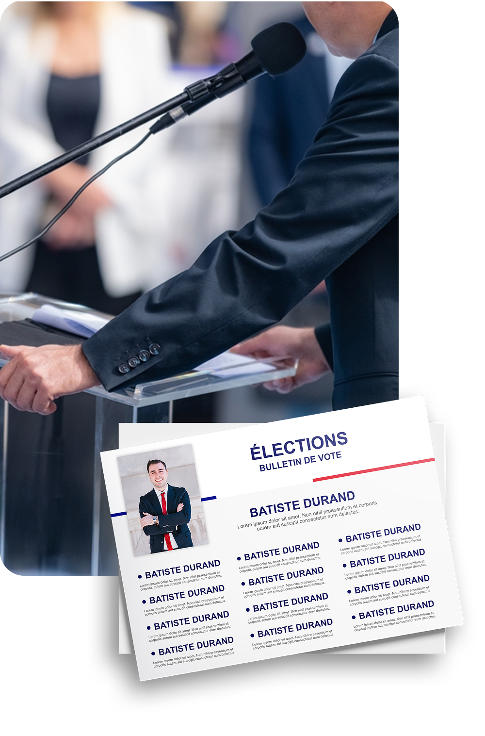 Impression bulletin de vote - campagne électorale - municipales 2026
