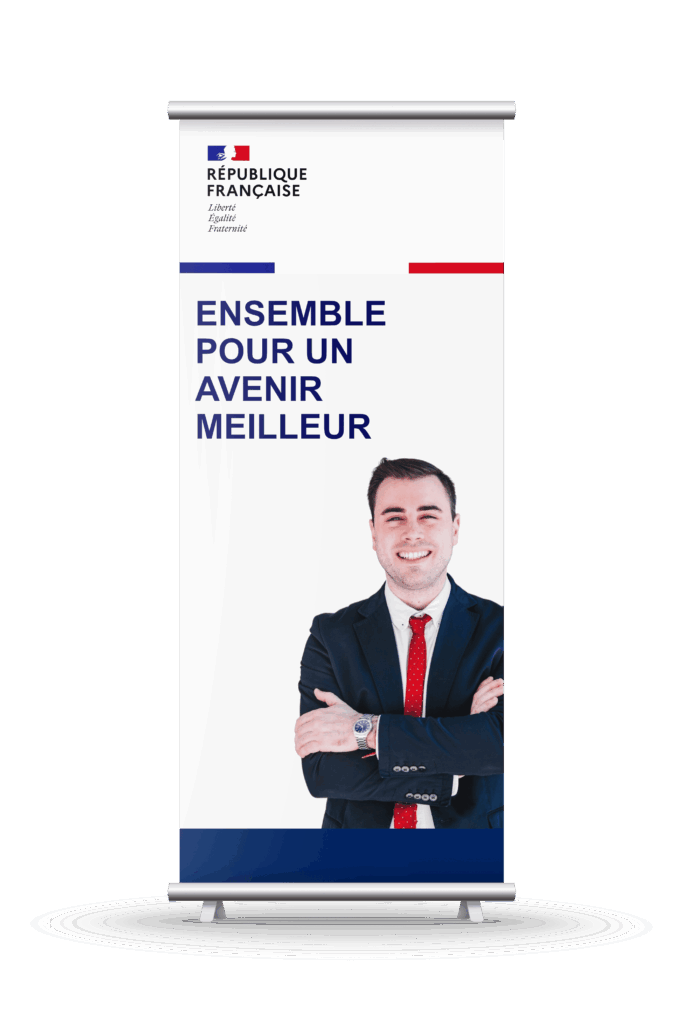 Impression kakémono / roll-up élections municipales 2026