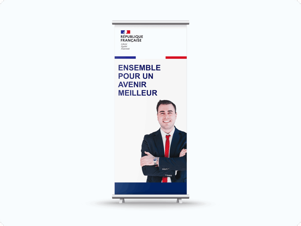 Impression kakemono / roll-up électoraux - campagne municipales 2026