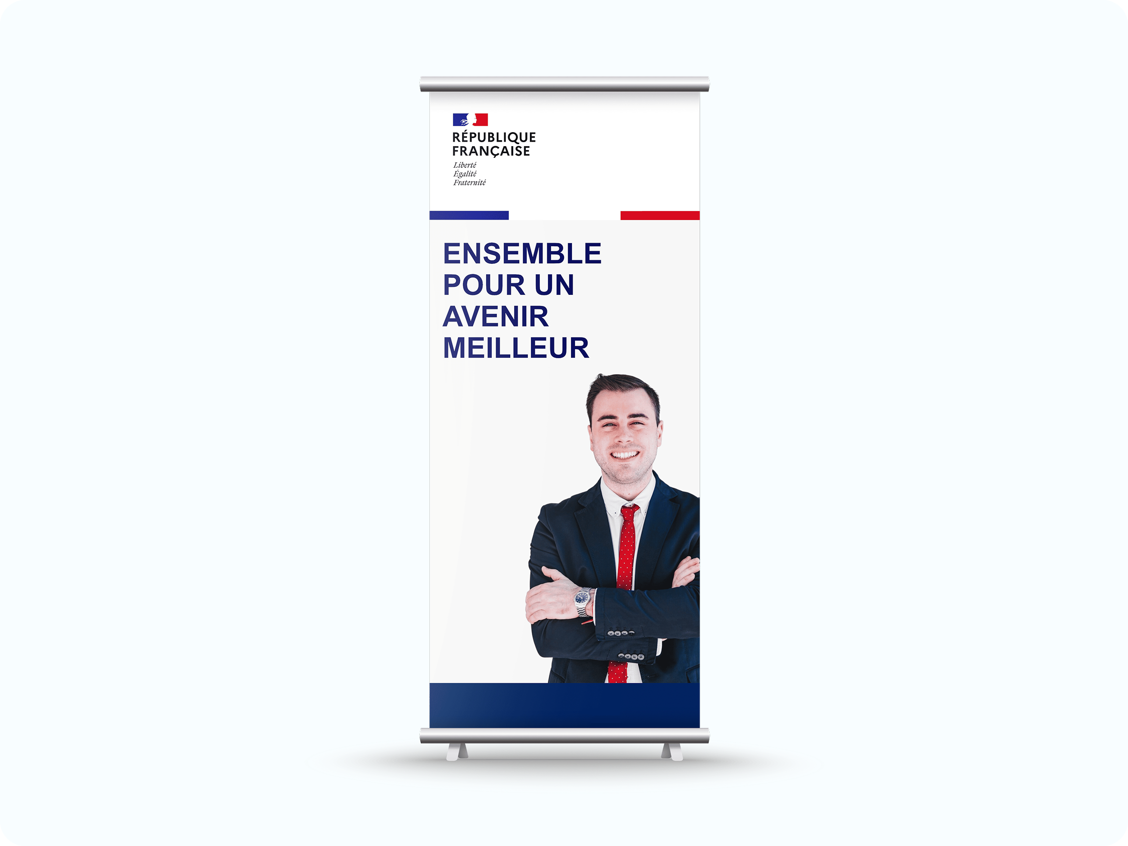 Impression kakemono / roll-up électoraux - campagne municipales 2026