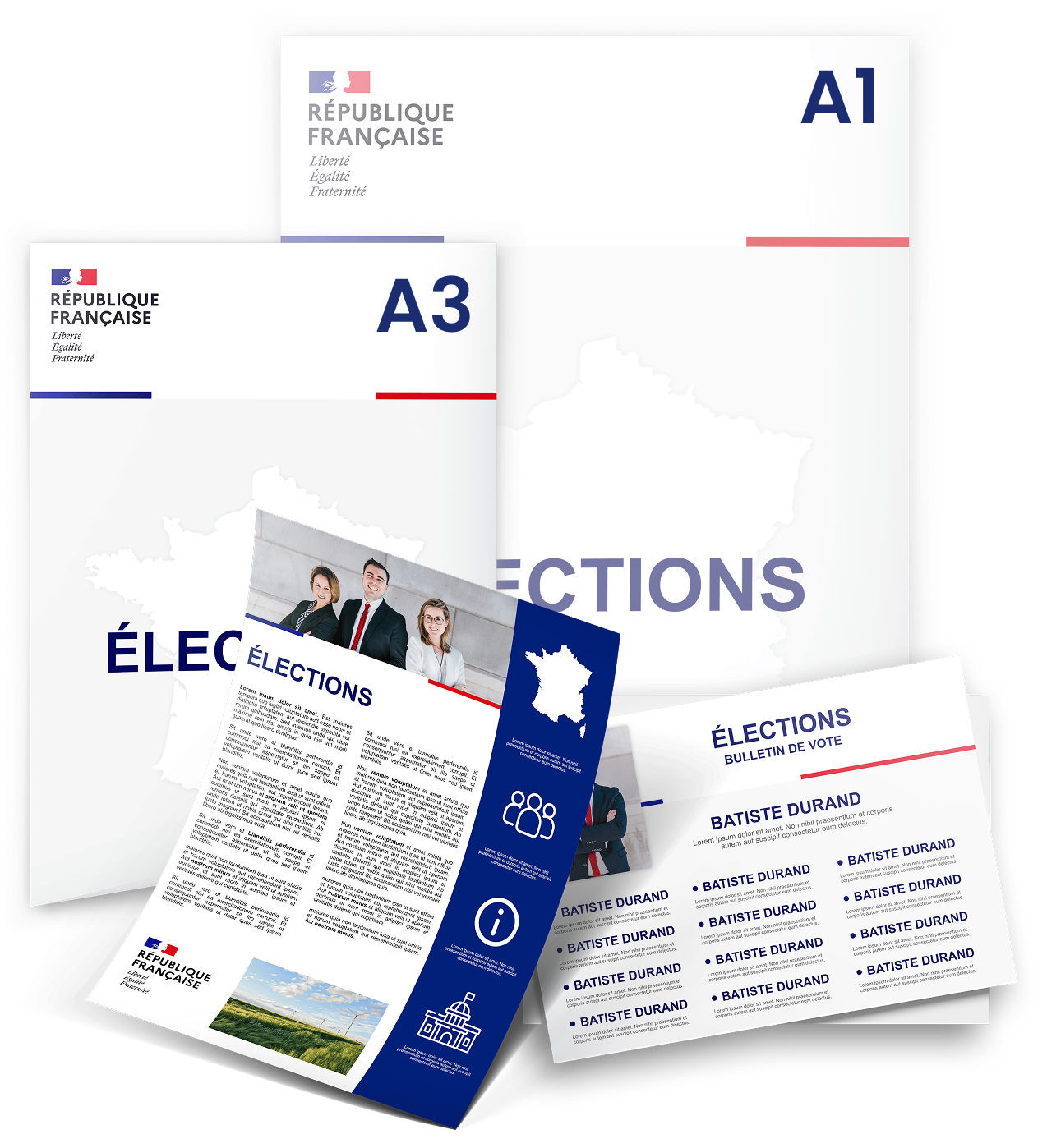 Impression documents officiels campagne électorale municipale 2026